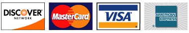Discover, MasterCard, Visa, American Express